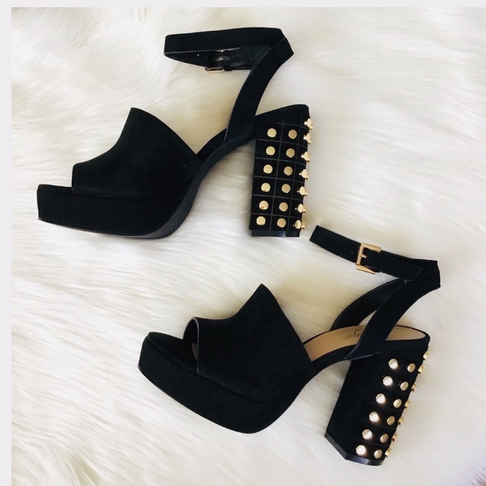 FERGIE Suede Studded Sandals